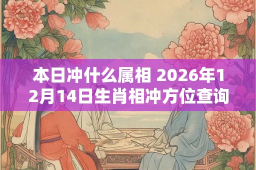 本日冲什么属相 2026年12月14日生肖相冲方位查询
