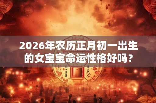 2026年农历正月初一出生的女宝宝命运性格好吗？