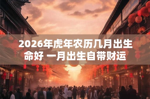 2026年虎年农历几月出生命好 一月出生自带财运