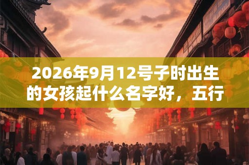 2026年9月12号子时出生的女孩起什么名字好，五行属什么