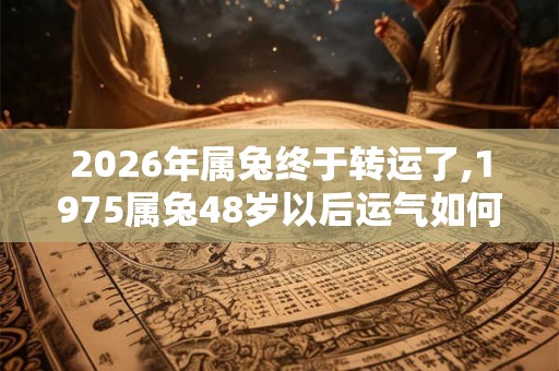 2026年属兔终于转运了,1975属兔48岁以后运气如何 2026年属兔终于转运了,1975属兔48岁以后运气如何