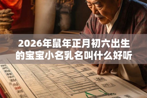 2026年鼠年正月初六出生的宝宝小名乳名叫什么好听？