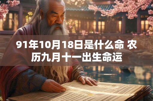 91年10月18日是什么命 农历九月十一出生命运 91年10月18日是什么命 农历九月十一出生命运