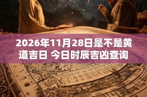2026年11月28日是不是黄道吉日 今日时辰吉凶查询