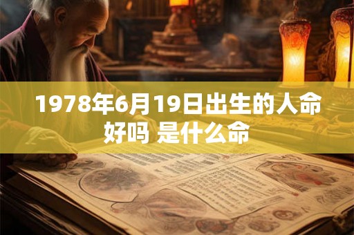 1978年6月19日出生的人命好吗 是什么命