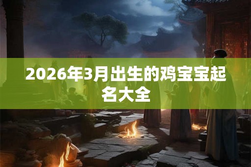 2026年3月出生的鸡宝宝起名大全