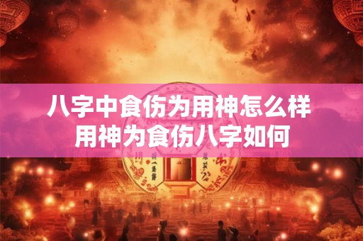 八字中食伤为用神怎么样 用神为食伤八字如何