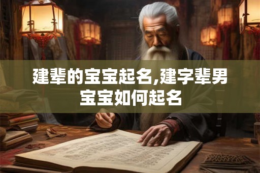 建辈的宝宝起名,建字辈男宝宝如何起名