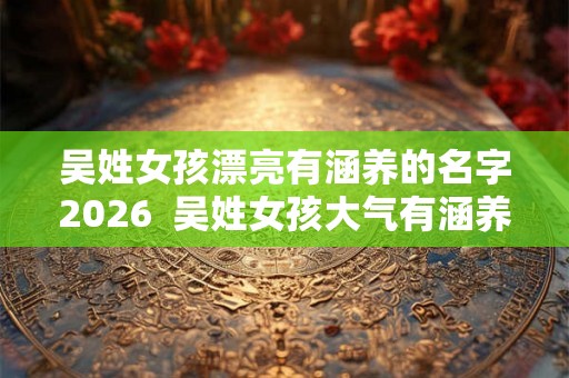 吴姓女孩漂亮有涵养的名字2026  吴姓女孩大气有涵养的名字