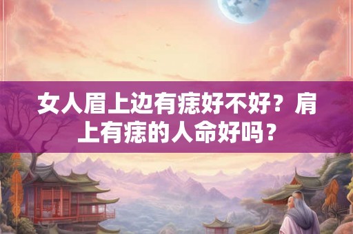 女人眉上边有痣好不好?肩上有痣的人命好吗? 女人眉上边有痣好不好?肩上有痣的人命好吗?