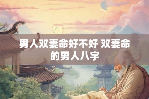 男人双妻命好不好 双妻命的男人八字