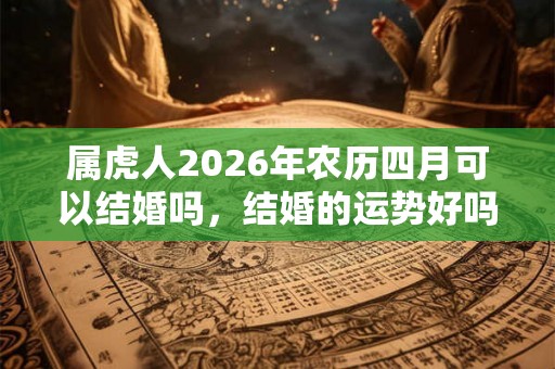 属虎人2026年农历四月可以结婚吗，结婚的运势好吗？