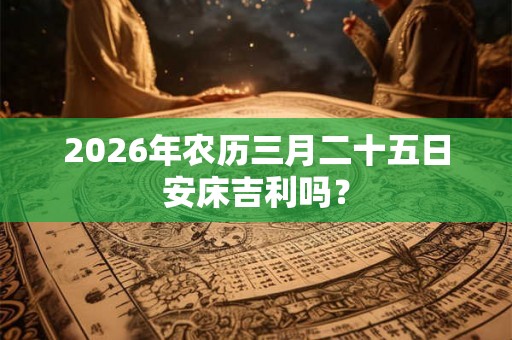 2026年农历三月二十五日安床吉利吗？