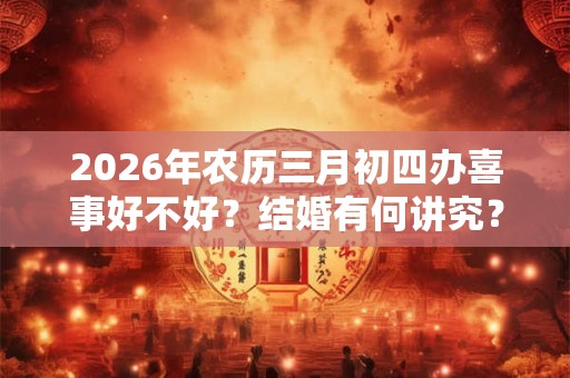 2026年农历三月初四办喜事好不好？结婚有何讲究？