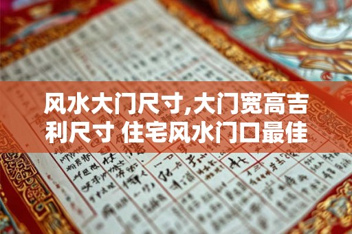 风水大门尺寸,大门宽高吉利尺寸 住宅风水门口最佳尺寸