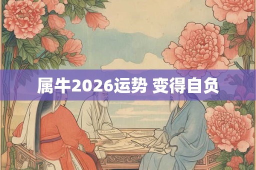 属牛2026运势 变得自负