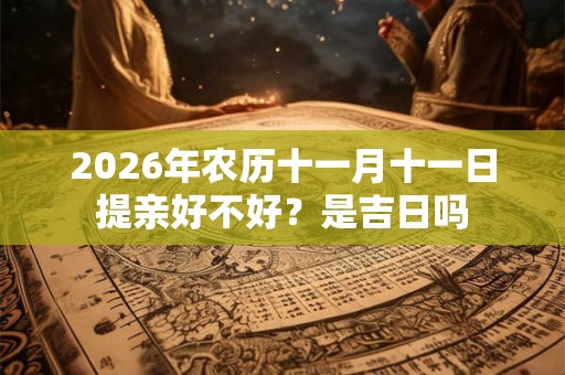 2026年农历十一月十一日提亲好不好？是吉日吗