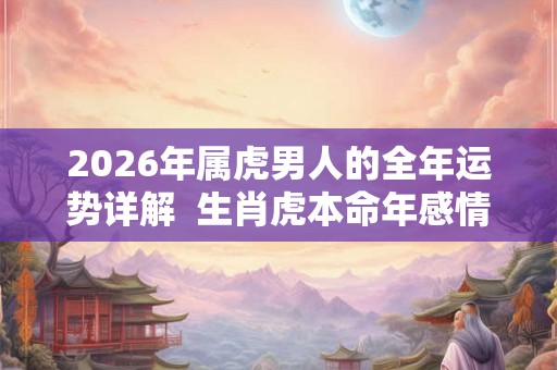 2026年属虎男人的全年运势详解  生肖虎本命年感情运程
