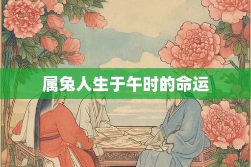 属兔人生于午时的命运