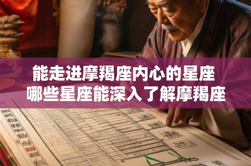 能走进摩羯座内心的星座 哪些星座能深入了解摩羯座的内心