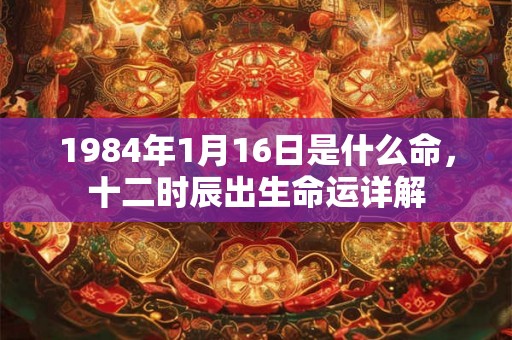 1984年1月16日是什么命，十二时辰出生命运详解