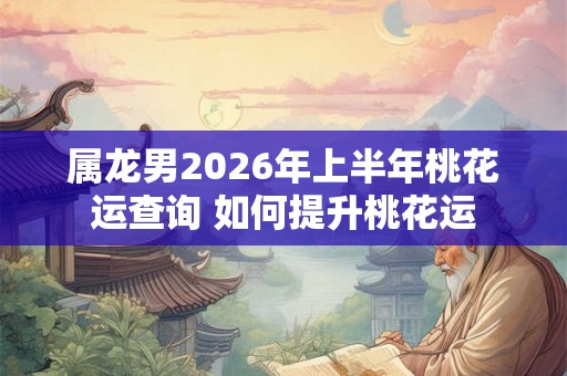 属龙男2026年上半年桃花运查询 如何提升桃花运