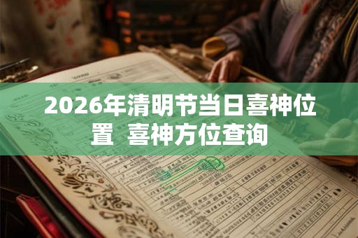 2026年清明节当日喜神位置  喜神方位查询