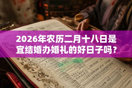 2026年农历二月十八日是宜结婚办婚礼的好日子吗？