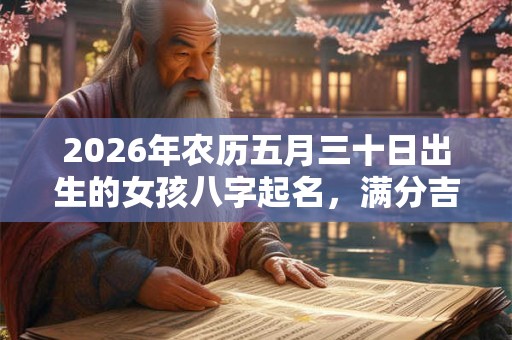 2026年农历五月三十日出生的女孩八字起名，满分吉祥的好名字推荐