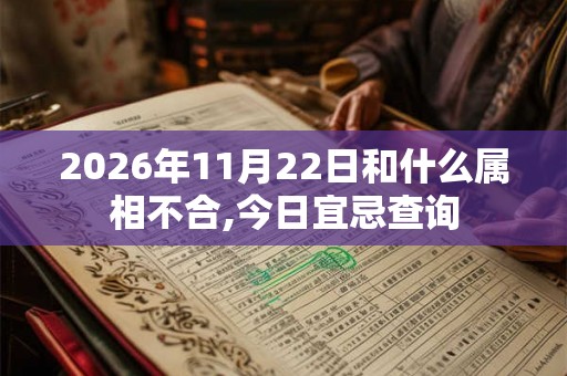 2026年11月22日和什么属相不合,今日宜忌查询 2026年11月22日和什么属相不合,今日宜忌查询