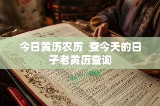 今日黄历农历 查今天的日子老黄历查询 今日黄历农历 查今天的日子老黄历查询