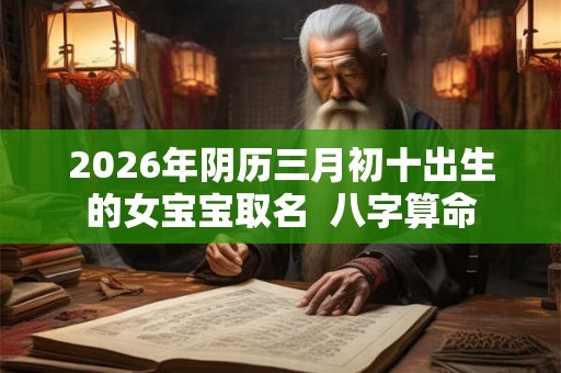 2026年阴历三月初十出生的女宝宝取名 八字算命 2026年阴历三月初十出生的女宝宝取名 八字算命