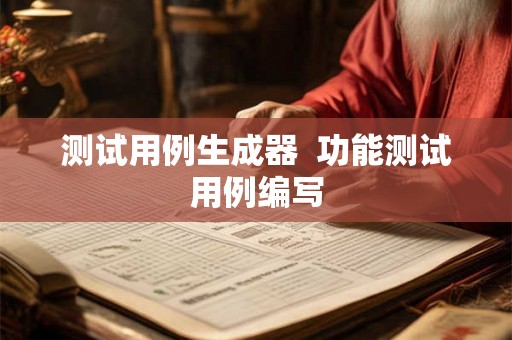 测试用例生成器  功能测试用例编写