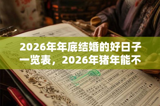 2026年年底结婚的好日子一览表，2026年猪年能不能结婚？