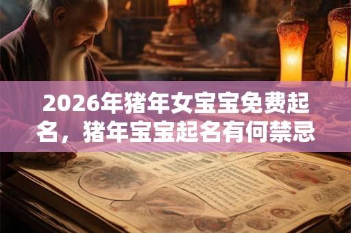 2026年猪年女宝宝免费起名，猪年宝宝起名有何禁忌？