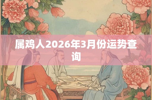 属鸡人2026年3月份运势查询