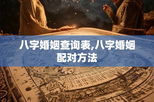 八字婚姻查询表,八字婚姻配对方法 八字婚姻查询表,八字婚姻配对方法