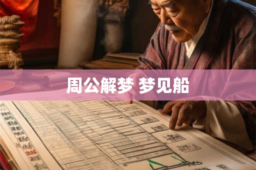 周公解梦 梦见船