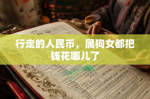 行走的人民币，属狗女都把钱花哪儿了