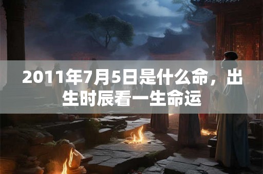 2011年7月5日是什么命，出生时辰看一生命运