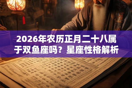 2026年农历正月二十八属于双鱼座吗?星座性格解析 2026年农历正月二十八属于双鱼座吗?星座性格解析