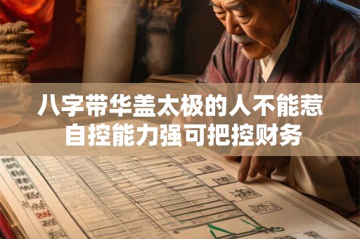 八字带华盖太极的人不能惹 自控能力强可把控财务