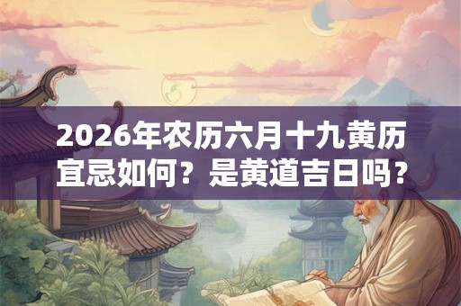 2026年农历六月十九黄历宜忌如何？是黄道吉日吗？