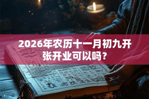 2026年农历十一月初九开张开业可以吗？