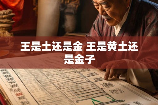 王是土还是金 王是黄土还是金子 王是土还是金 王是黄土还是金子