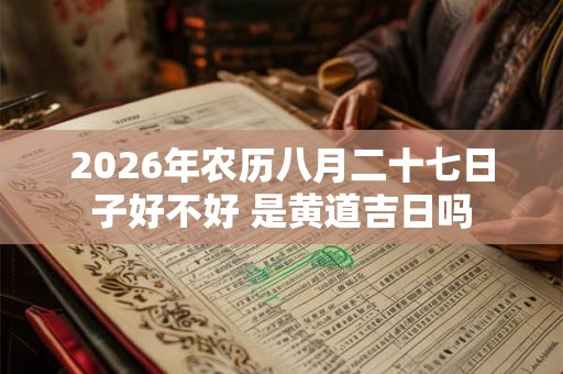 2026年农历八月二十七日子好不好 是黄道吉日吗