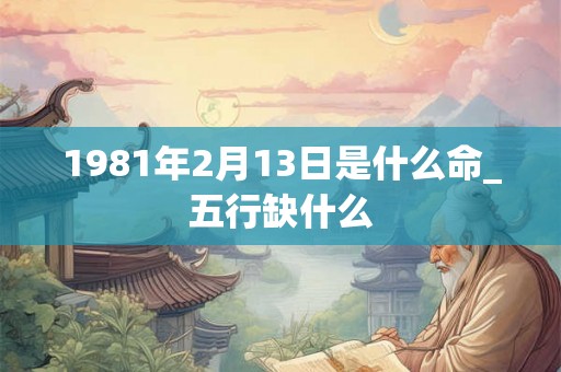 1981年2月13日是什么命_五行缺什么