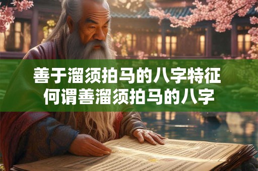 善于溜须拍马的八字特征 何谓善溜须拍马的八字