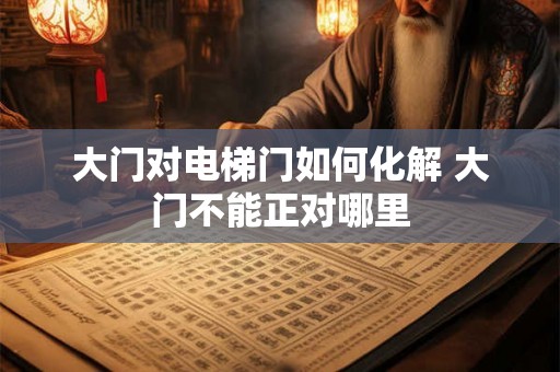 大门对电梯门如何化解 大门不能正对哪里