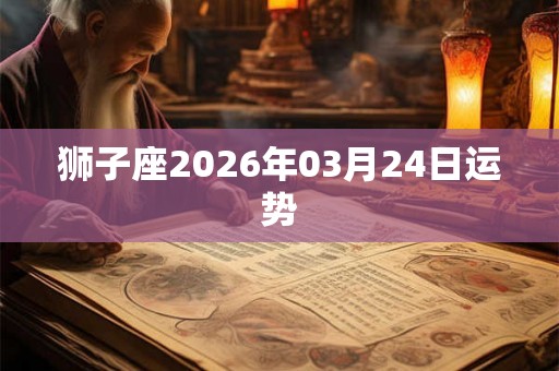 狮子座2026年03月24日运势
